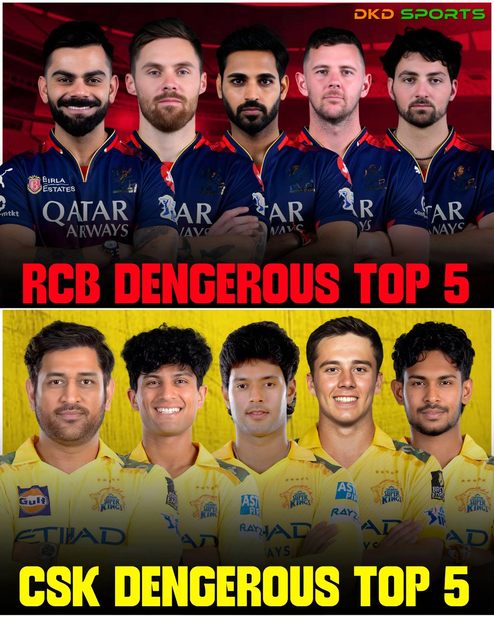 DKD_Sports's tweet image. RCB vs CSK Biggest Raivelry 2026😲

#ipl2026 #RCBvsCSK #CSKvsRCB