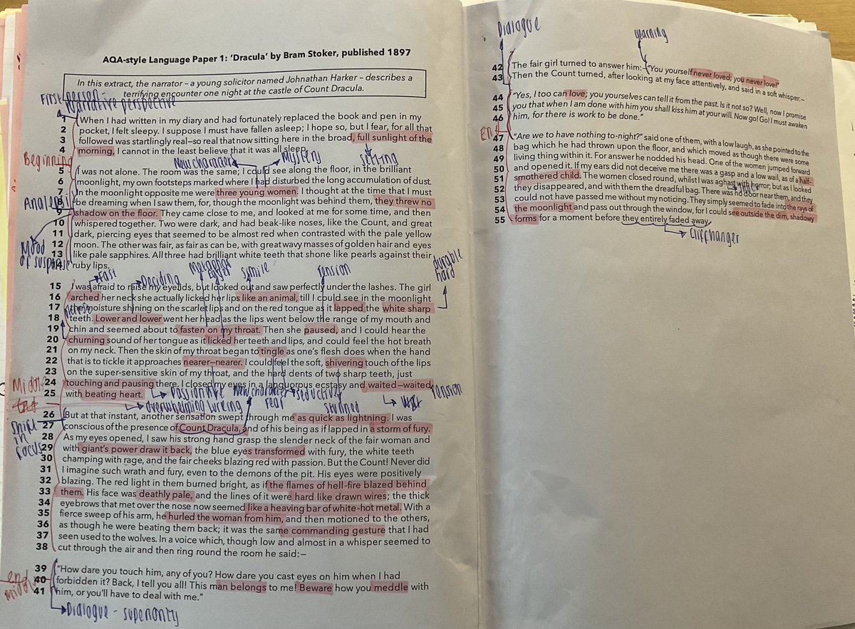 JohnWillmottSch's tweet image. Year 10 English students working hard on annotating the text for Question 4 language #annotation #aqaenglishlanguage