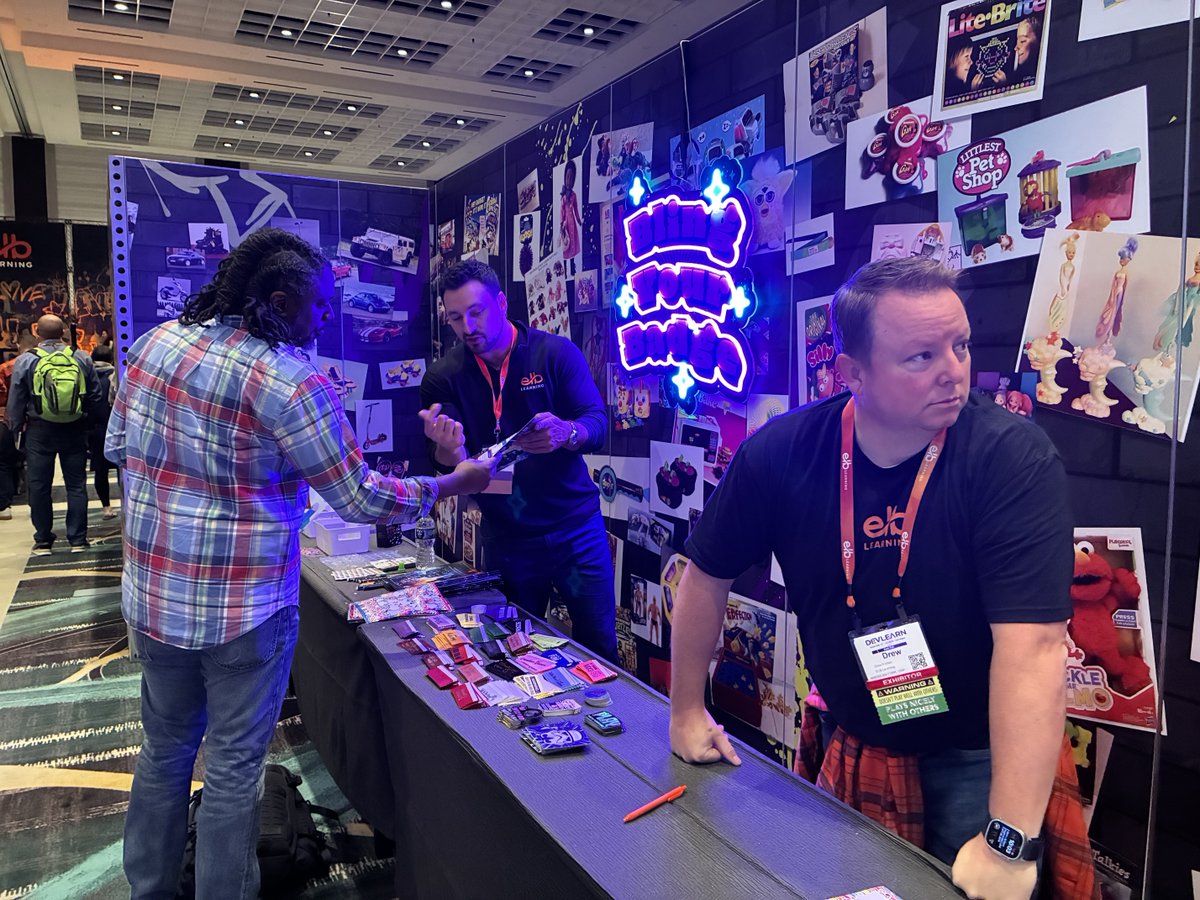 ELBlearning's tweet image. And that’s a wrap on DevLearn 2025! 💿✨ A huge thank-you to everyone who stopped by the ELB Learning Experience Room, our incredible speakers who brought the heat all week, and the amazing attendees who filled every session with energy and curiosity!! #DevLearn #DevLearn2025