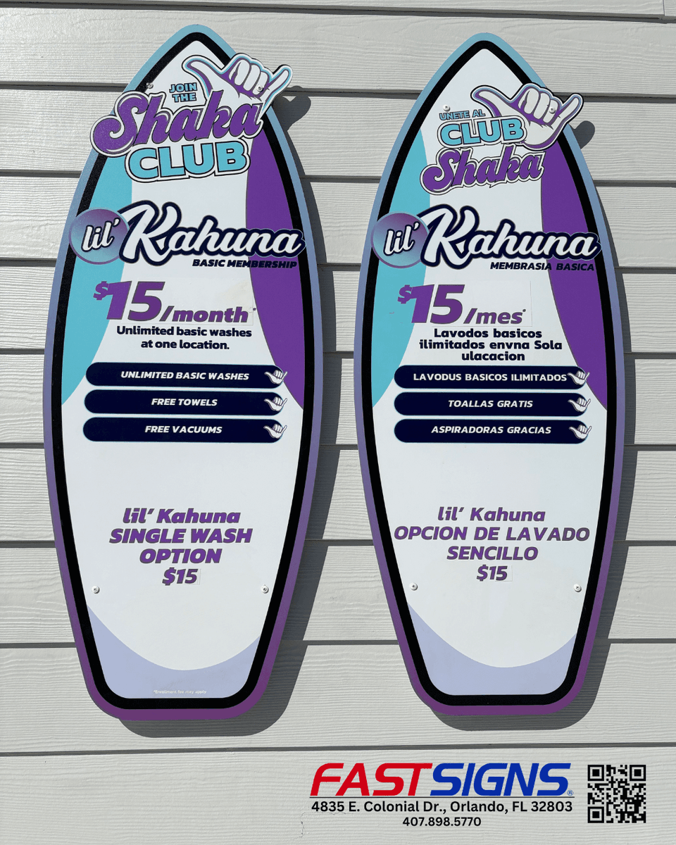 FastsignsOrland's tweet image. Colorful aluminum signs for Hang10 Car Wash 🤙 At #FASTSIGNSOrlandoCentral , we make signs in whatever language you need, to make your statement. 

#OrlandoSigns #aluminum #hang10carwash #makeyourstatement