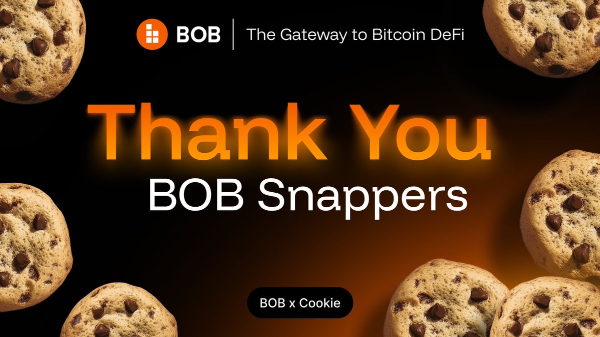 The BOB x <a href="/cookiedotfun/">Cookie DAO 🍪</a> campaign has officially wrapped. 

The community carried this from day one.

🔹 4 months of showing up
🔹 5,400 snappers staying consistent
🔹 157,000 moments created around BOB
🔹 The energy stayed high from the first snap to the very last

Watching