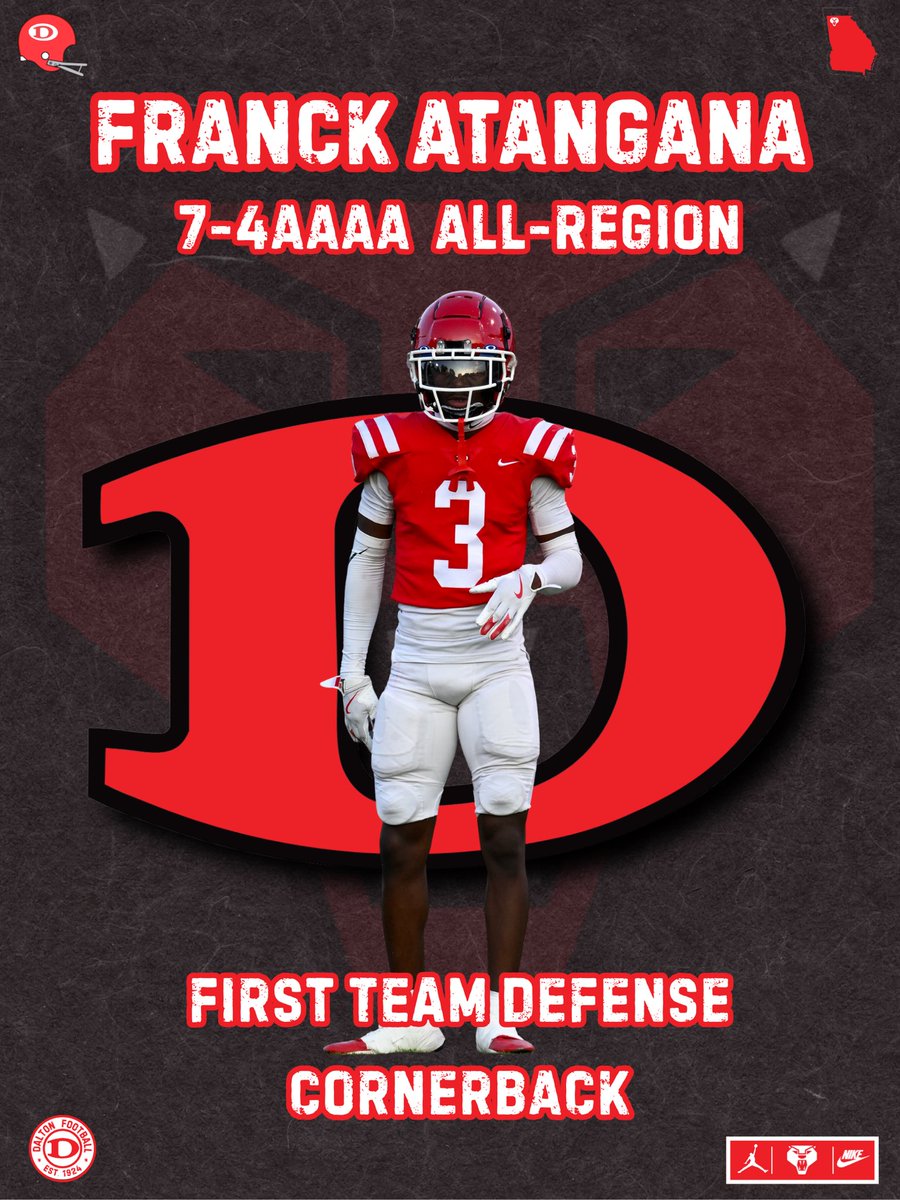 Congratulations to 2028 DB Franck Atangana (<a href="/FranckAtangana0/">Franck Atangana</a>) on being named 7-4AAAA All-Region First Team Defensive Back. 

#TEAM101 #GBR