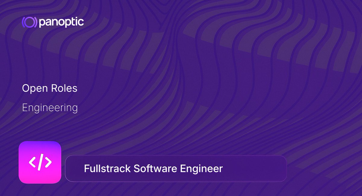 Panoptic_xyz's tweet image. We’re hiring a senior engineer to help build our perpetual options vaults (POVs), curator systems, and liquidation bot.

A rare chance to build out the future of DeFi Derivatives and automated risk management!

Full-time, remote (Eastern Time Zone).

Apply using the link below &amp;amp;…
