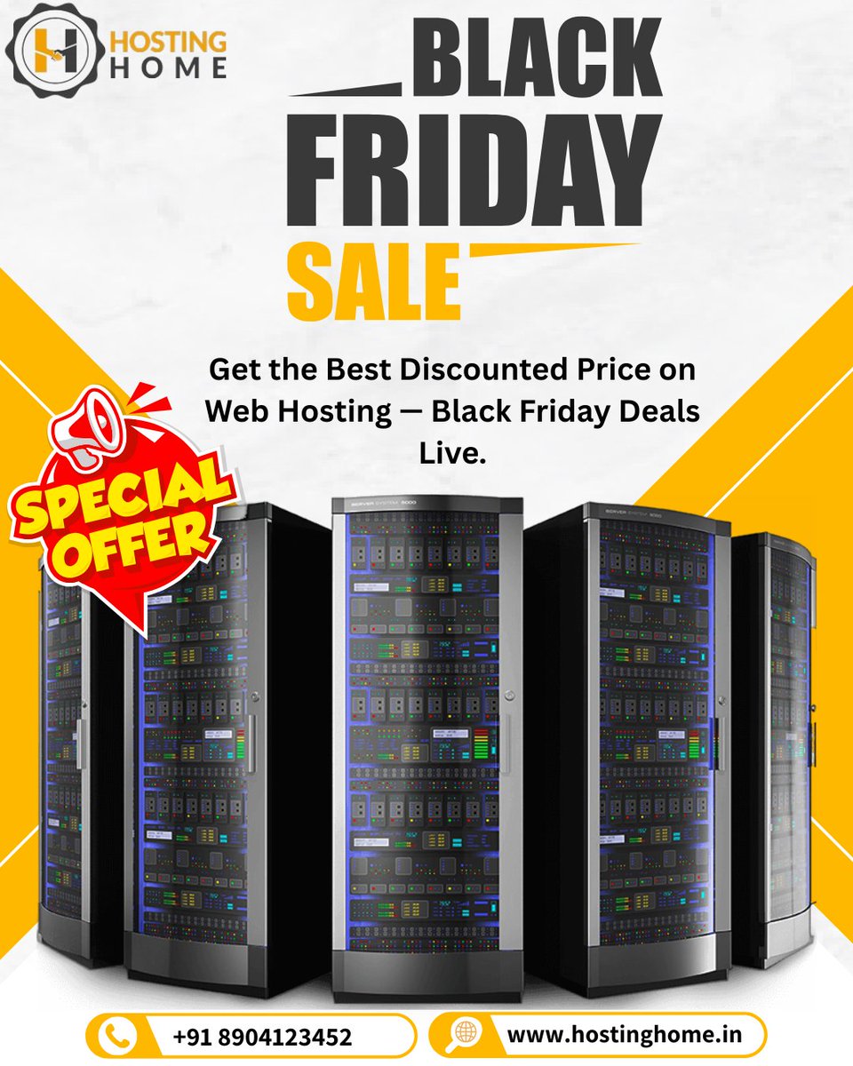 Hostinghome1's tweet image. It&apos;s Here! Black Friday Hosting Deal You Can&apos;t Miss Only at Hosting Home.
visit us
hostinghome.in
contact us
+91-8904123452
#hostingweb #hostingservice #hosting #webhosting #vps #shared #vpsserver #sharedhosting #dedicatedserver #hostinghome #blackfriday #blackfriday2025