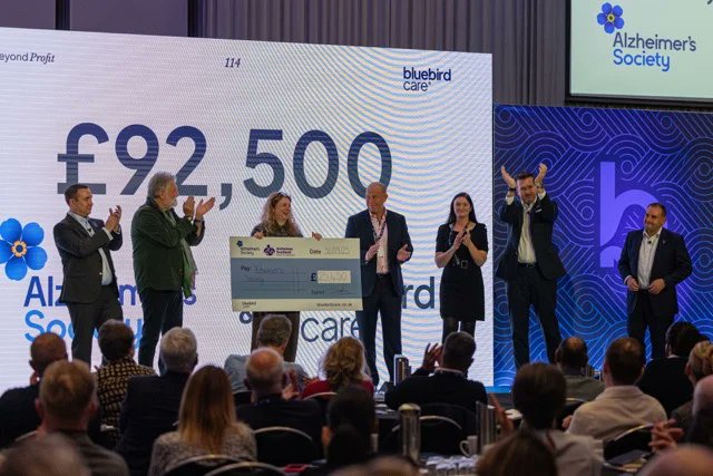 We raised £92,500 for Alzheimer’s Society at our national conference! From skydives to tea parties, we made a difference! Read more: bit.ly/4hUqzDi

#FranchiseOpportunity #HomeCareFranchise #MakeADifference #JoinTheBluebirdTeam