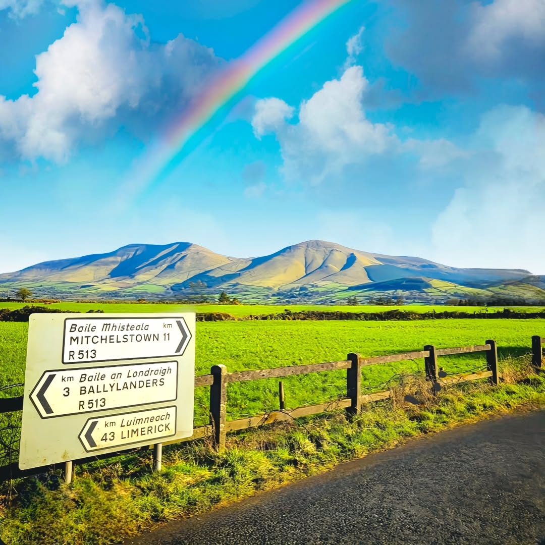 Limerick_ie's tweet image. Mood: Rainbowed 😍🌈

The Galtee Mountains shining like treasure at the end of the rainbow 🌈

📸 @rawcapturesireland

#Limerick #LimerickEdgeEmbrace #KeepDiscovering