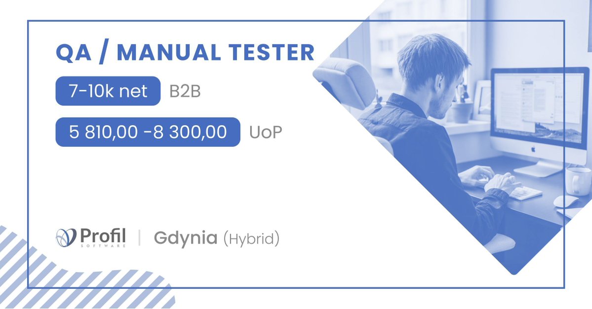 We're hiring a QA Tester in Gdynia! 🔍💻
If you have 1+ year of QA experience, ISTQB, and want to work with tools like Postman/Swagger in an Agile team, join us!
Learn more: profil-software.com/careers/qa-tes…

#Hiring #QATester #Poland #hiringQATesters #SoftwareTesting #recruitment