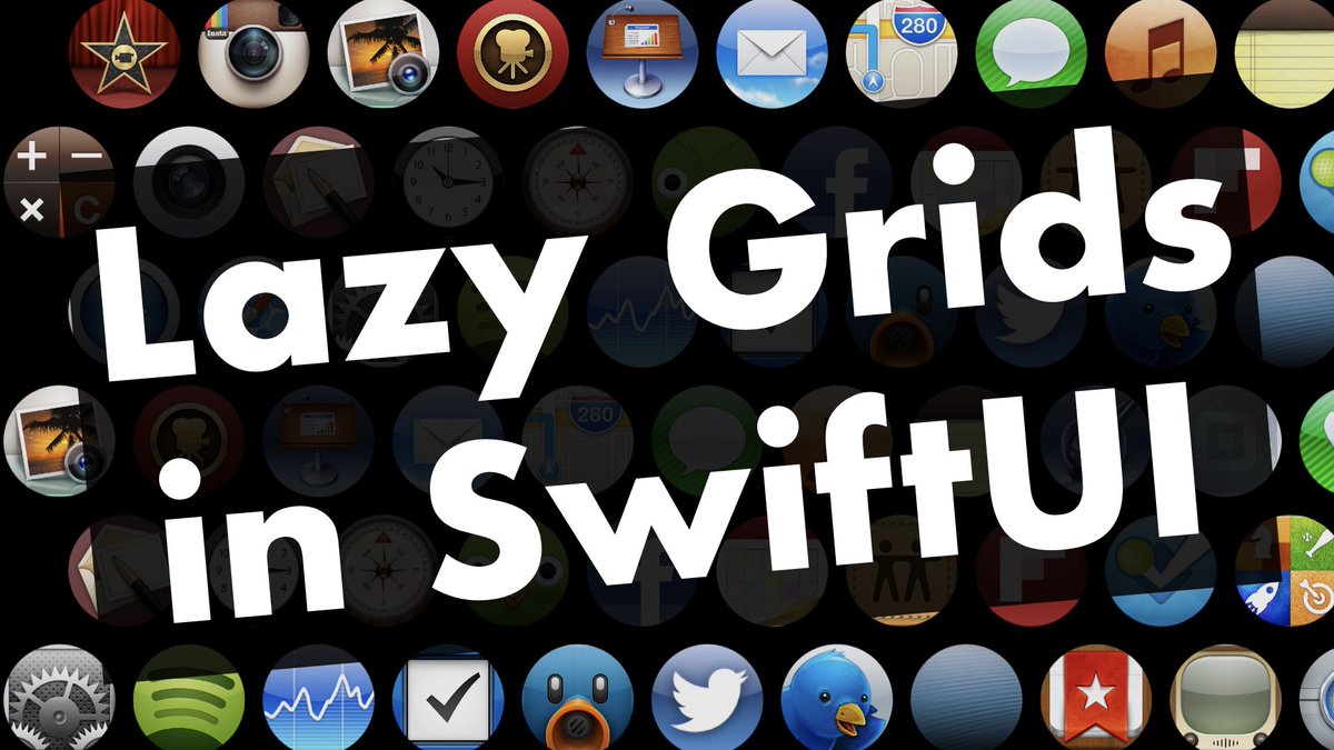 swiftandtips's tweet image. In this video, learn how LazyVGrid and GridItem work by building an Apple Watch home screen layout in SwiftUI 👇🏻
youtu.be/tcOlekjPm6M