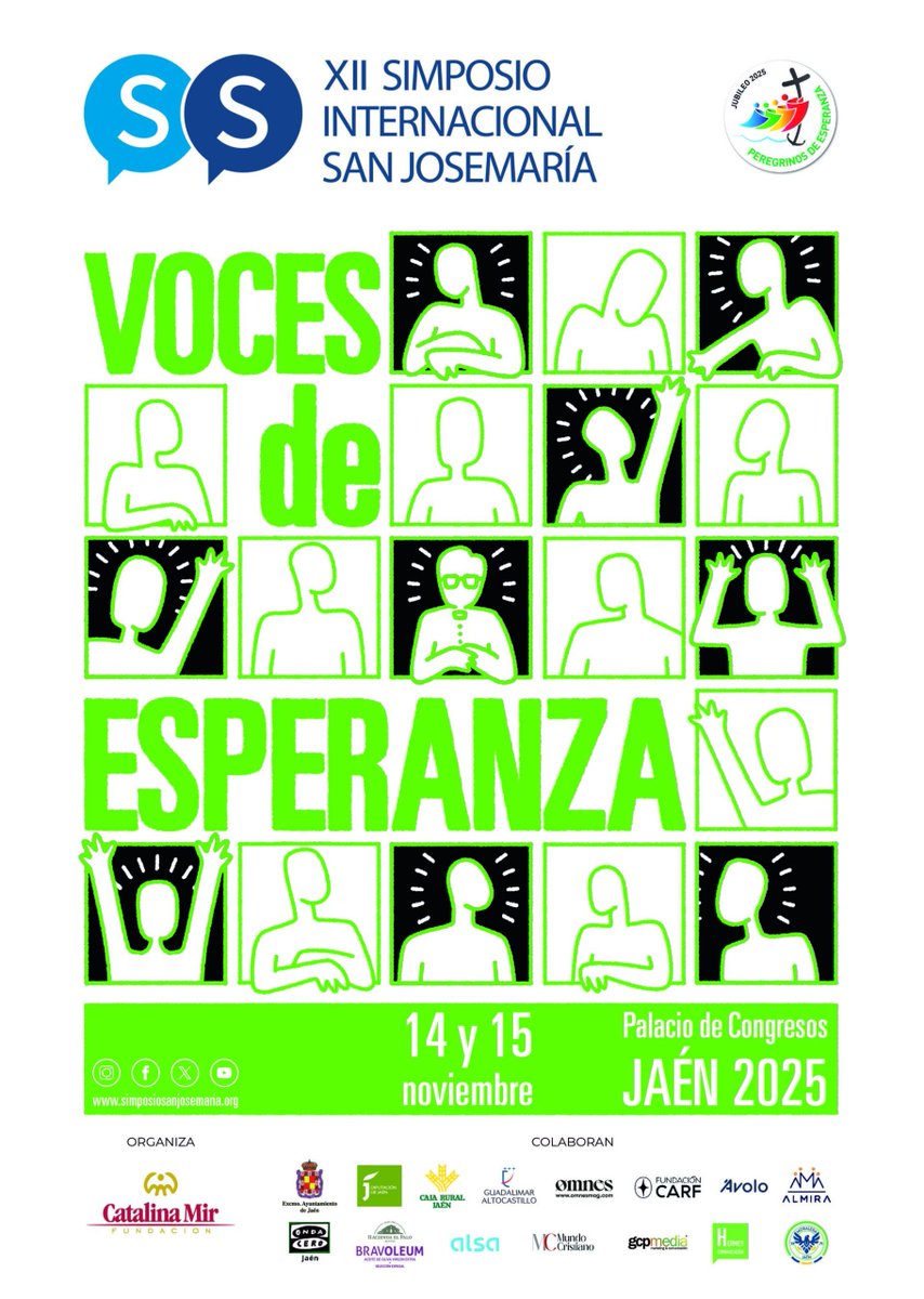 Hoy 14 de noviembre comienza el XII Simposio San Josemaría bajo el lema Voces de esperanza. El simposio se desarrollará los días 14 y 15 de noviembre en el Palacio de Congresos de Jaén.

Aquí tenéis toda la información: simposiosanjosemaria.org

<a href="/SimpoSJosemaria/">Simposio S Josemaría</a> <a href="/sJosemaria/">San Josemaría</a>
