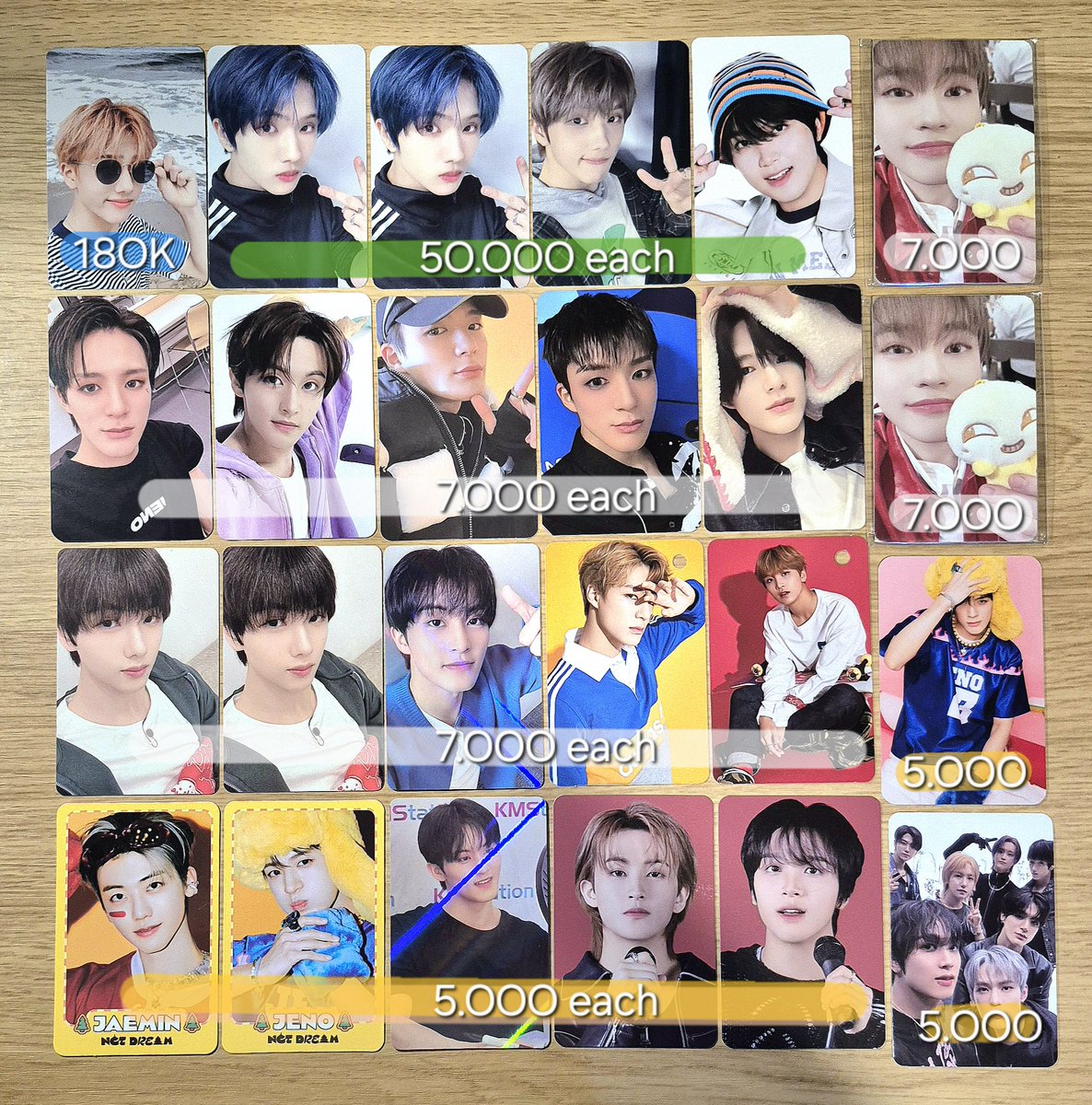 wts ; want to sell
───  underprice, do not use it as mp reference !

•  take all only ; 5OO.OOO
•  exc adm ( 15% )
•  splitpay / fullpay ok
•  free packing fee

★  lfb sale nct dream pc photocard 엔시티 드림 포카 양도 #pasarNCT