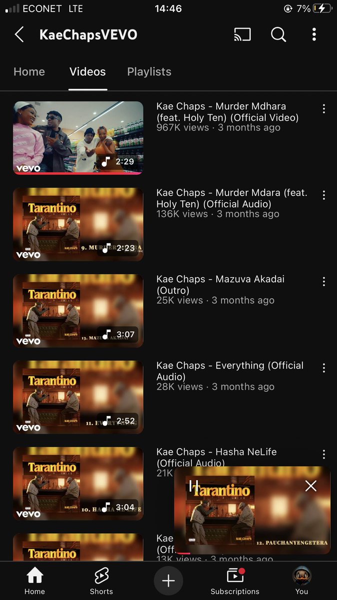 Tarantino is kae chap’s worst release of all times Zero hits Zero balance just an album full of singles