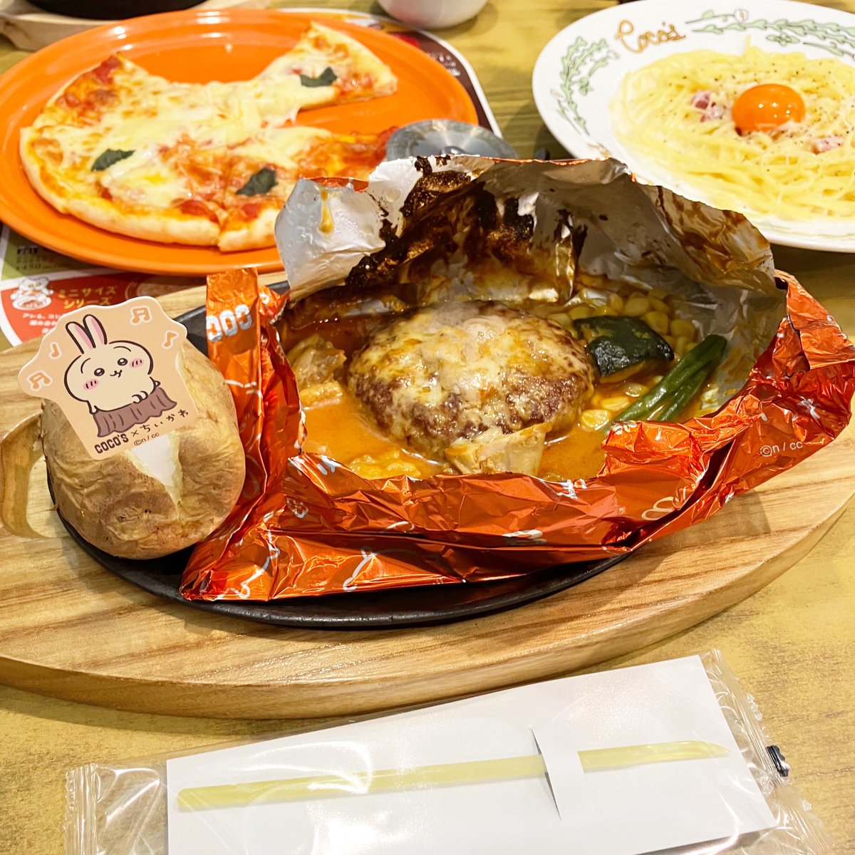 うさぎさんーのハンバーグーもおいしかったーよ✌️✨ ごちそうさまー