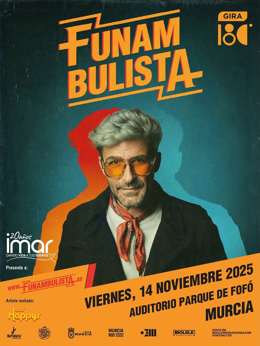 MasFunambulista's tweet image. Hoy viernes concierto en #Murcia (Parque Fofó, 21:30h). Entradas: vivaticket.es/ticket/funambu…