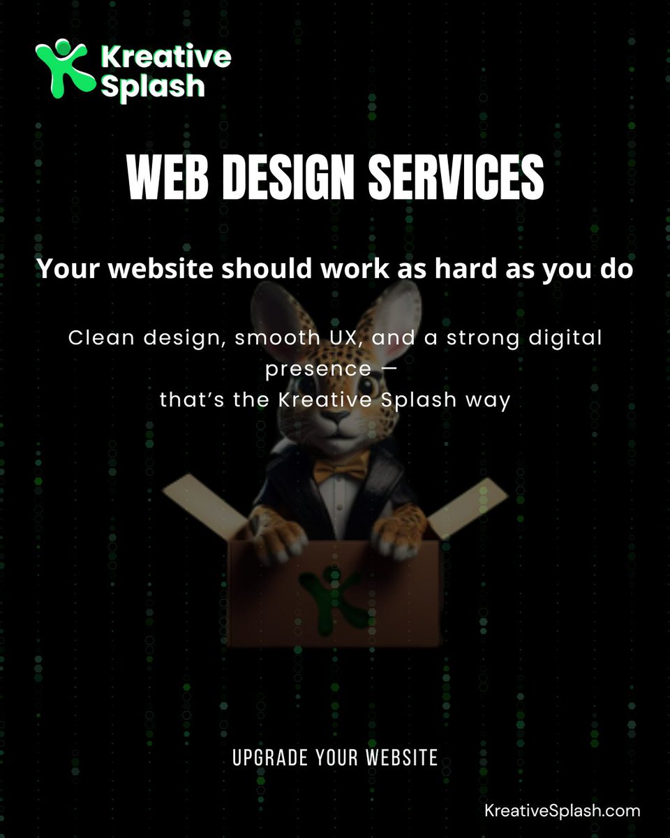 KreativesSplash's tweet image. Your website should work as hard as you do.
Clean design, smooth UX, and a strong digital presence — that’s the Kreative Splash way.
💻 Ready to upgrade your online home?
kreativeSplash.com

#kreativesplash #WebDesign #DigitalExcellence