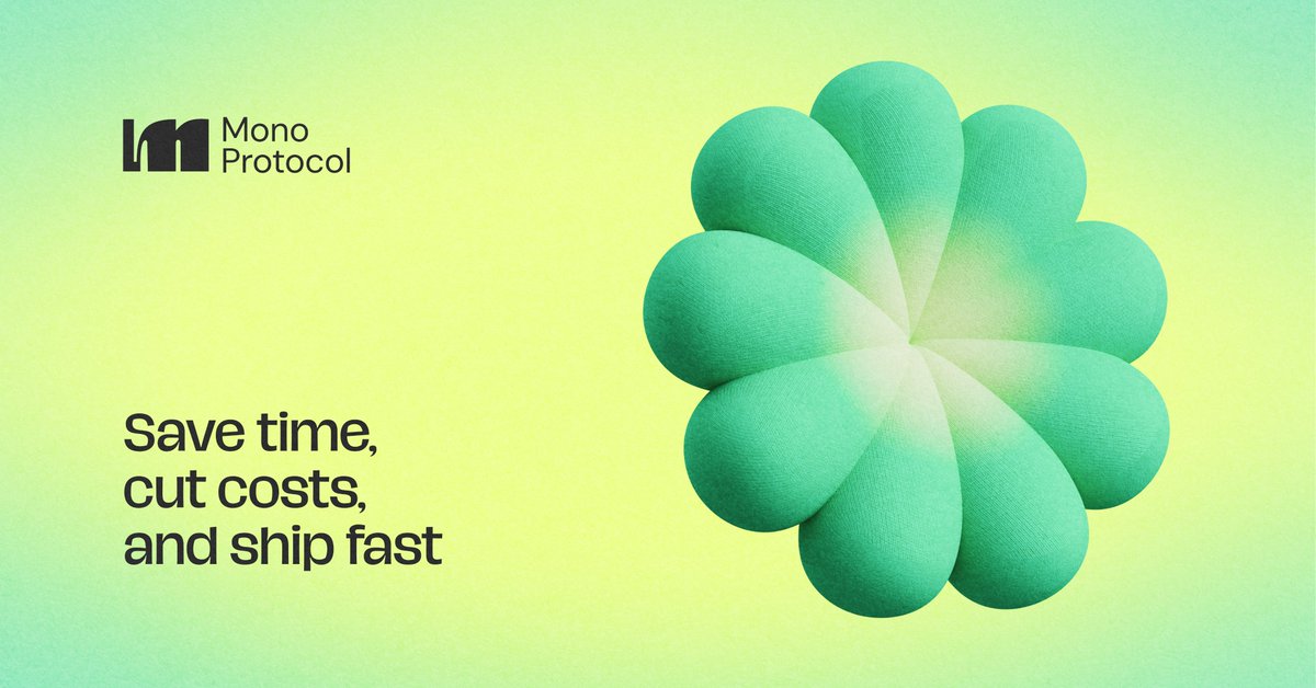 mono_protocol's tweet image. Developers waste weeks rebuilding the same cross-chain logic.
Mono handles it for you – so you can focus on the product, not the plumbing.
No custom bridges, no routing headaches.
Plug in, deploy, and ship faster than ever.

🧠 Build smarter with Mono: monoprotocol.com