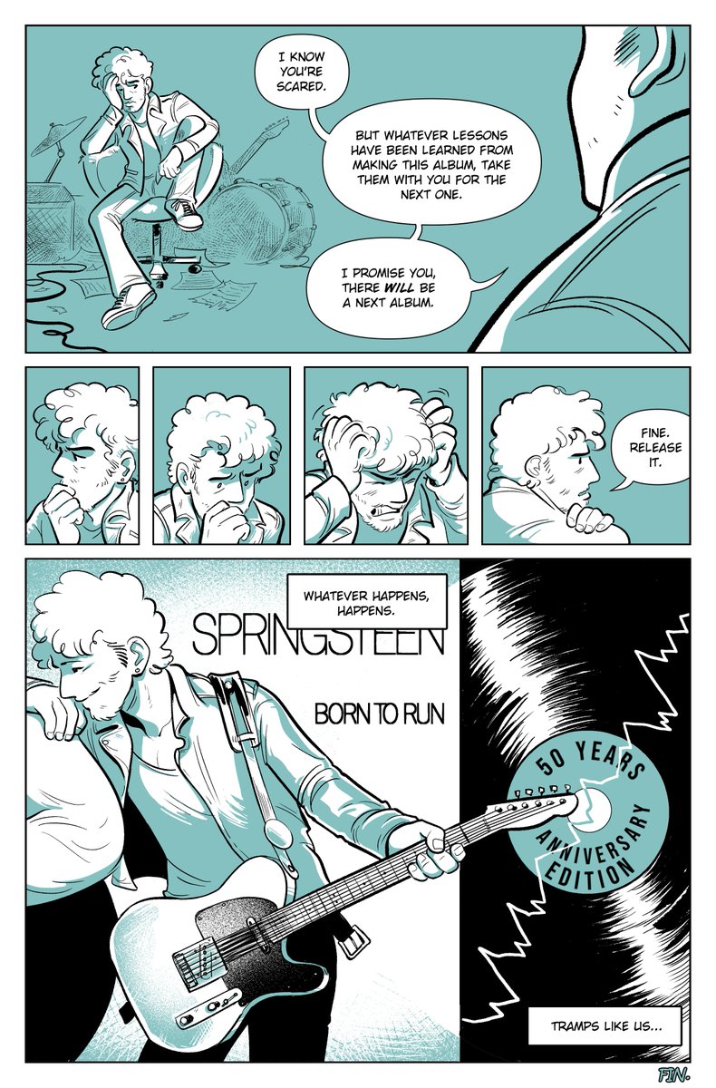 ImMethi's tweet photo. Page 7/7 of my Born to Run Anniversary comic. #brucespringsteen #borntorun https://t.co/g03M5YIRp0 https://t.co/EcS98F3v0k