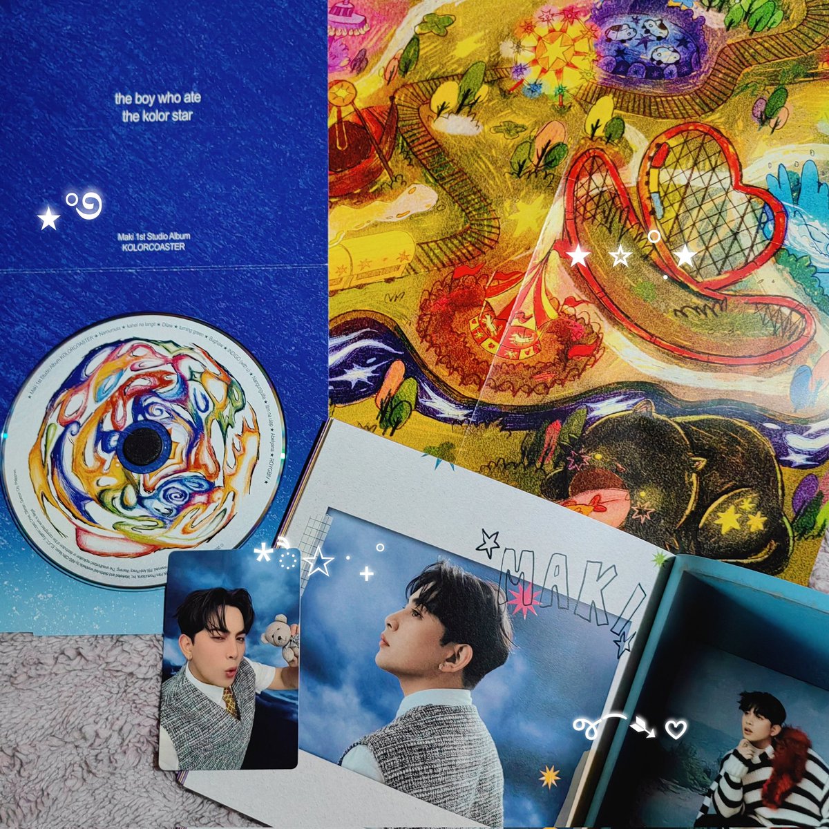 H0NEYW0RKS's tweet image. everyone, take notes. THIS is what album of the year looks like!!

#KOLORCOASTER album is insanely beautiful ⊹₊⟡⋆ the concept, craftmanship, art, creativity hello?? pure magic

huge props to @clfrnia_maki, thank you for existing &amp;amp; sharing your music &amp;amp; passion with us ₊˚⊹♡