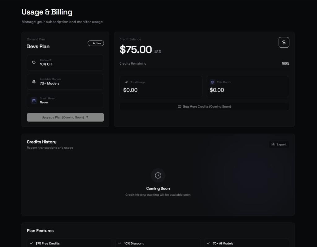 entrypk's tweet photo. 75$ Worth of FREE API Credits for 70+ Premium Modals, including GPT Modals Claude and others - Enjoy. 
Signup, Get $50 extra free credits from my referral total $125 Credits! 🚀 https://t.co/SBjBmYAJTx https://t.co/XTPlUFPtQd
