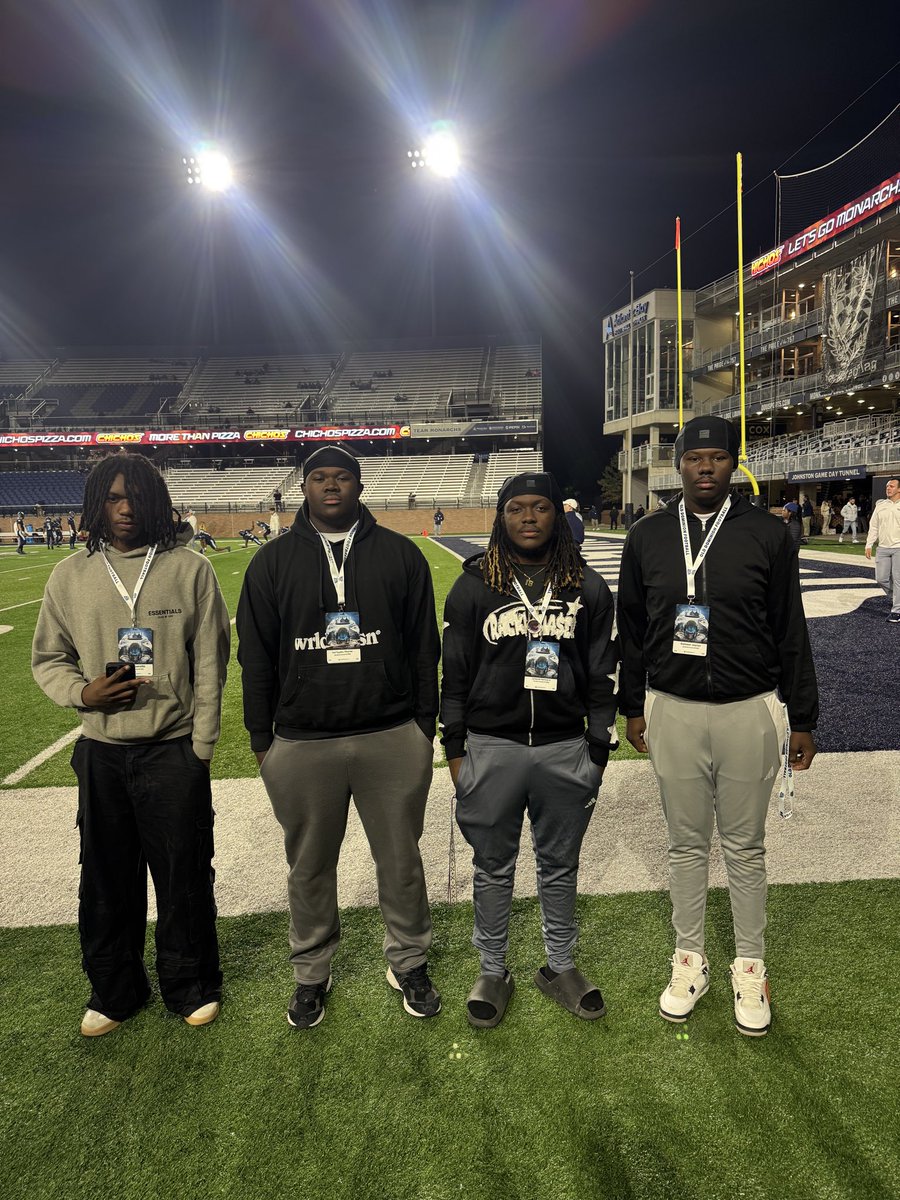 Last night 4 of our Bears spent time at Old Dominion University as they took on Troy. Proud of our guys for always wanting to learn, grow, and see what greatness looks like up close. Huge shoutout to Coach Seiler for the invite.