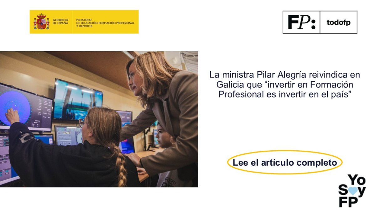 📣Pilar Alegría reivindica que invertir en FP es invertir en el país #yosoyFP #TodoFP
🔴Lee el artículo completo

🔍todofp.es/comunes/notici…