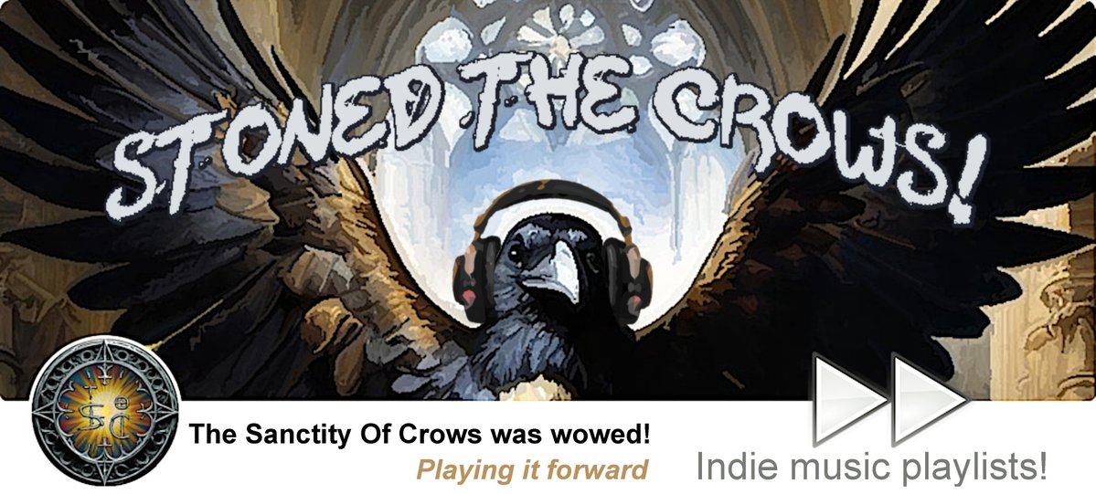 🐦‍⬛ STONED THE CROWS! Week #070 🎵 playl1sts [≈ 30 mins] @ SpottyFly &amp; YooToob ... a careful selection of (often woefully underheard) indie music.
🎼 This week, bringing you beauty and dark power:
🎵 Spotify: open.spotify.com/playlist/3y1Bf…

🎵 YouTube: youtube.com/playlist?list=…