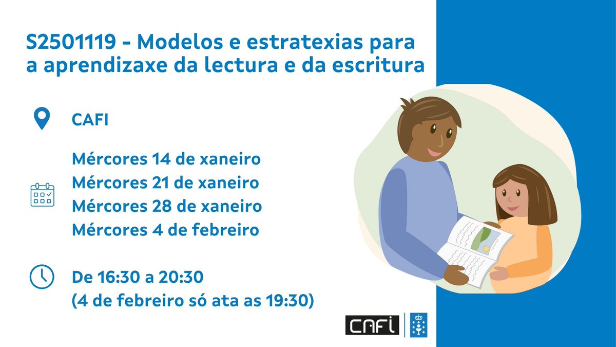 Queres actualizar a túa práctica docente e afondar nas chaves que sustentan unha aprendizaxe eficaz da lectura 📖 e da escritura✏️? Esta actividade formativa ofrecerache unha visión actualizada sobre como se desenvolven estes procesos e como podemos acompañalos desde a aula 🏫