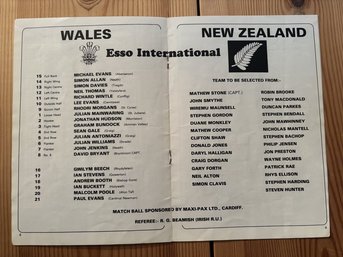 RugbyMSociety's tweet image. Wales Schools v New Zealand Schools 1984 

@WelshRugbyUnion