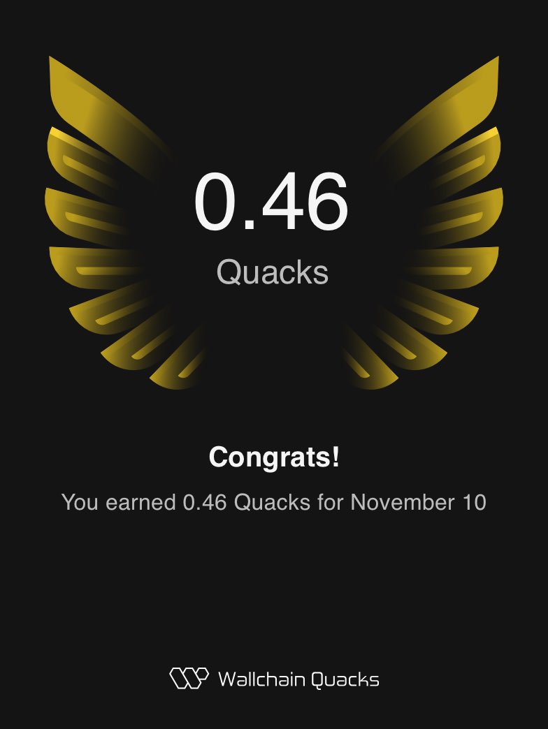 Just earned 0.46 Quacks on <a href="/wallchain/">Wallchain Quacks</a> in one day 🦆

Turn insights into rewards and climb the leaderboard 🥇

Use my referral link – quacks.app/?ref=Guzzel_Sol