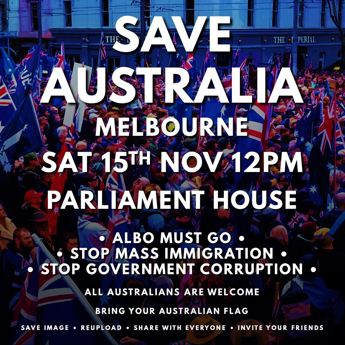 Melbourne Freedom Rally 😀🇦🇺 tweet media