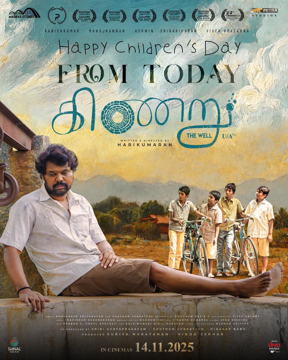 Such a light-hearted, feel-good film… truly a must-watch.
Congratulations to the entire team of kinaru and a big shout-out to producer <a href="/Suriya_N_/">Suriyanarayanan</a> for making it happen ✨🎬”