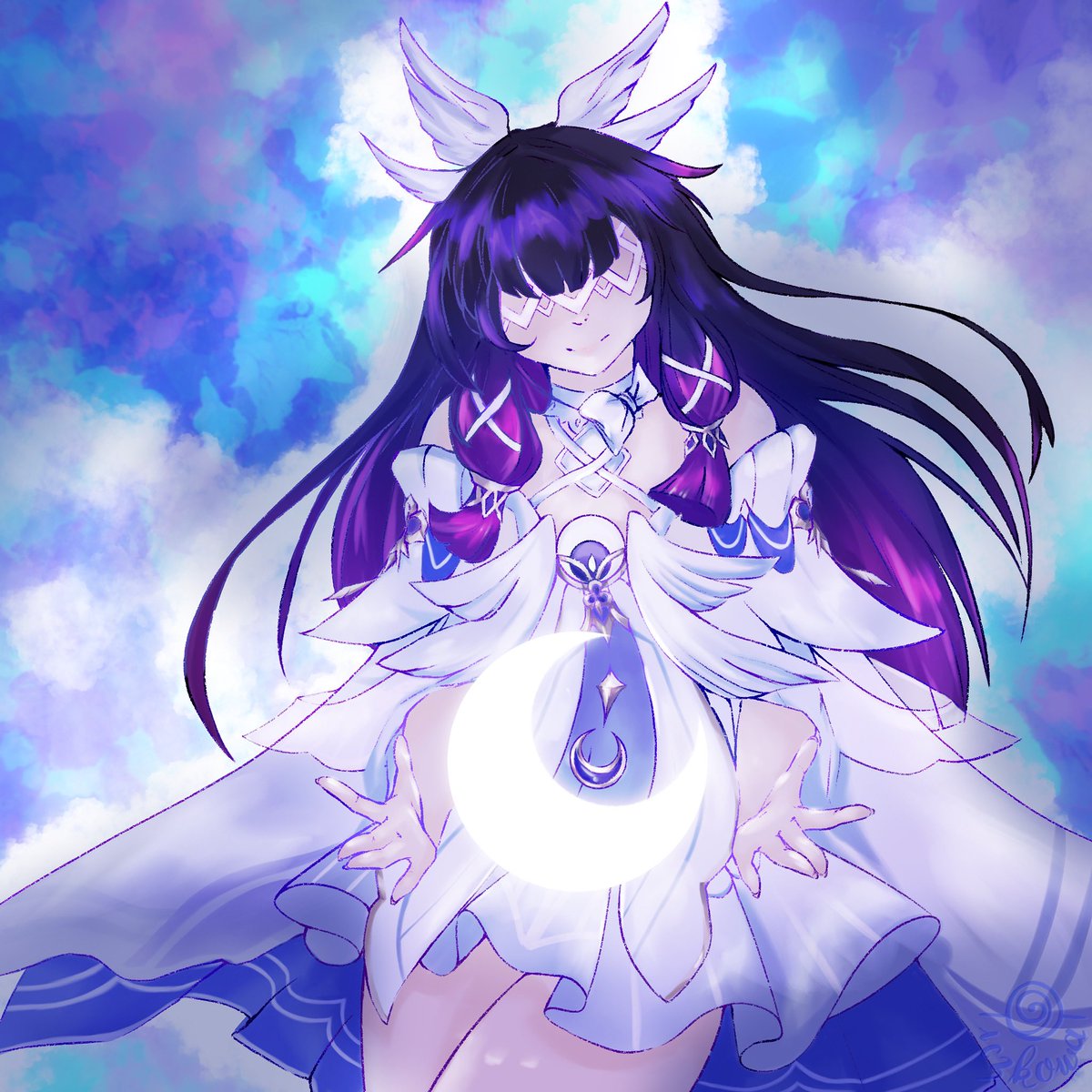 iczkowa's tweet photo. A bit late but finally finished #GenshinImpact #Genshin #Columbina #NodKrai https://t.co/1DRjD25pur
