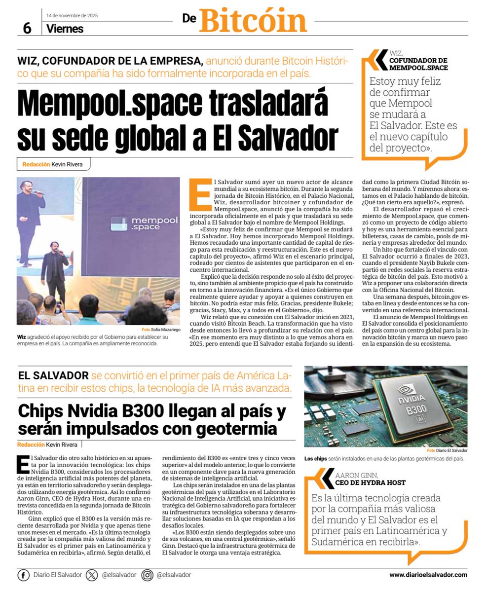 kealrive22's tweet image. 🇸🇻@wiz’s announcement:

He confirmed on stage that @mempool Holdings has already been incorporated in El Salvador and that the team has raised a significant amount of venture capital to support the relocation and restructuring.

Wiz emphasized that El Salvador is “the only…