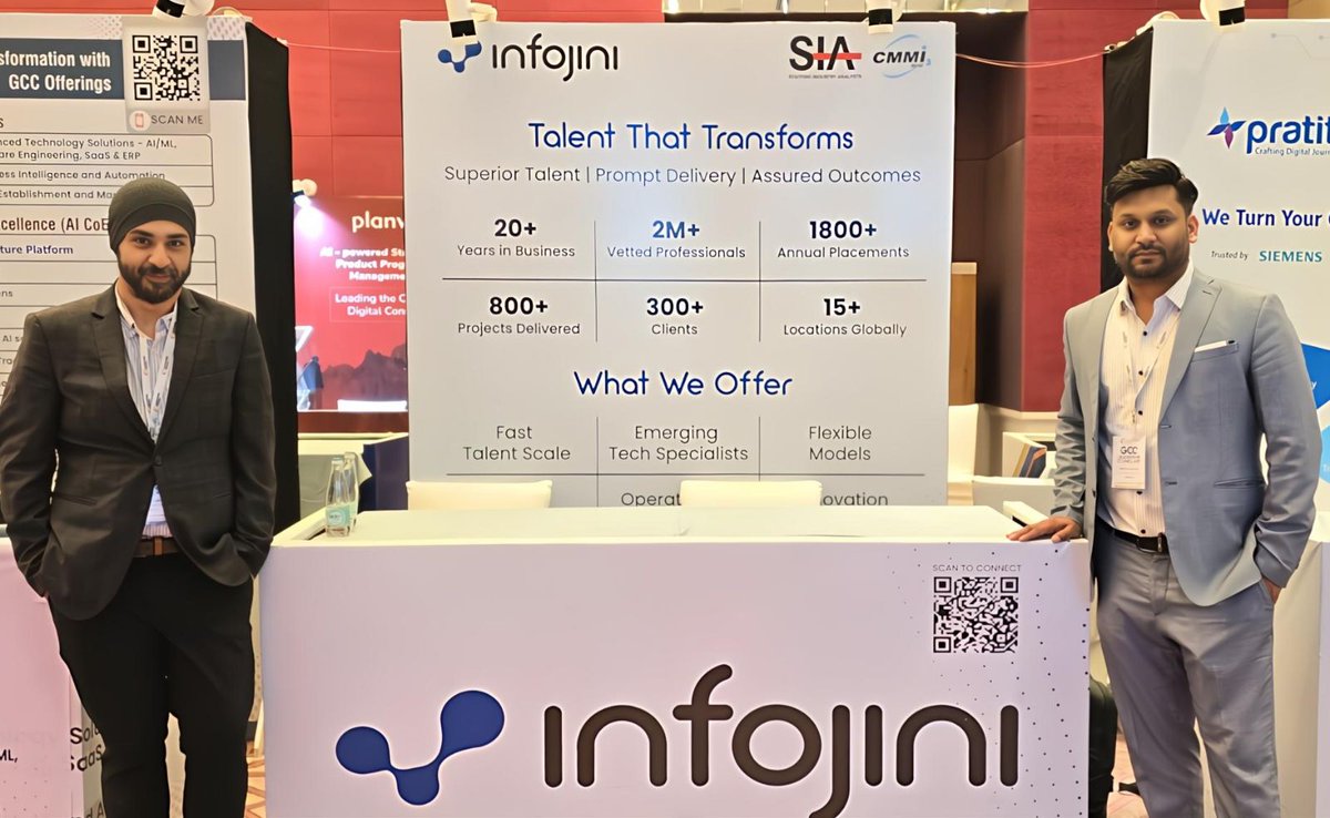infojini_inc's tweet image. A glimpse from the GCC Leadership Conclave in Hyderabad.

Encouraging to see the strong focus on building smarter and scalable GCCs.

#GCCLeadershipConclave #GCCTransformation #DataAI #CloudModernization #LeadershipInsights #EnterpriseIntelligence #InfojiniEvents