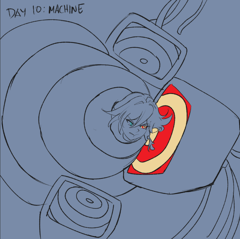 MANTISfckr's tweet photo. Hypnovember Day 10: Machine

"The  cyclopic eye’s pupil shrank as a pulse of white flowed outward. And then followed by red. Yellow. Red. It repeats. The pulsating rings slowly  filled the wide screen, engulfing the entirety of Hua's vision." https://t.co/ME65TqbI04