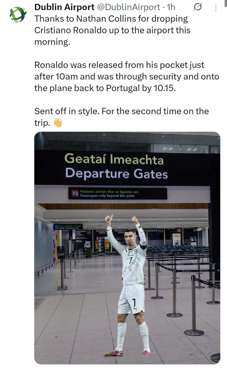 Well played Dublin Airport 😂

#ireland #COYBIG