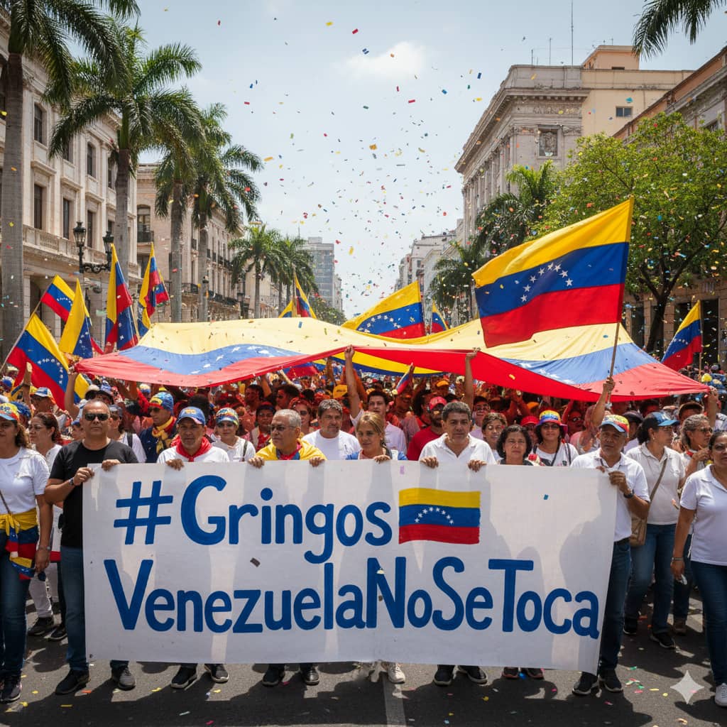 #GringosVenezuelaNoSeToca 

Hemos alcanzado cómo PUEBLO un nivel de conciencia tan alto que aún con esos Buques amenazantes en el Caribe no hemos dudado ni un segundo en salir sin temor a defender nuestra Soberanía Nacional 💪🏻 
<a href="/4F_Mamba/">Mamba Negra</a> 
<a href="/ZamoraMatea13/">Mafer Díaz ❤️🇻🇪❤️</a> 
<a href="/HugoChavezCmdo/">Comando Hugo Chávez</a>