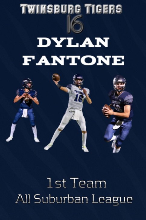 Huge congratulations to Junior QB Dylan Fantone for a phenomenal season and being named 1st Team All Suburban League! Senior year is yours — lead this team to greatness! #DontFlinch⚡️🏈 <a href="/DylanFantone16/">Dylan Fantone</a> <a href="/saulter_charles/">Coach Saulter</a> <a href="/TwinsburgTigers/">Twinsburg Athletics</a>
