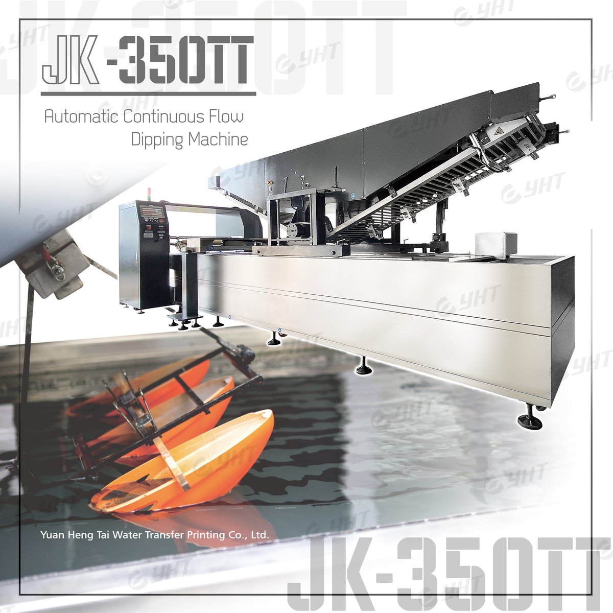 YuanHengTai's tweet image. The Automatic Continuous Flow Dipping Machine with Triangle System is an advanced, automated water transfer printing solution engineered for high-volume and continuous production lines.

JK-350TT: 
yht.com.tw/en/product/mac…

#hydrographics #watertransferprinting #WTP #hydrodip