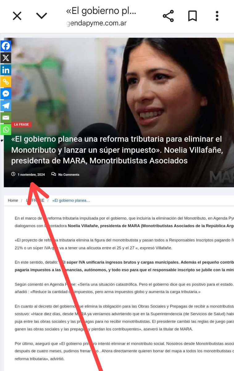 <a href="/Ambitocom/">Ámbito Financiero</a> La contadora Noelia Villafañe presidenta de Monotribitistas Asociados Republica Argentina, viene batallando con todo su equipo desde el año pasado para salvar la figura y no dejarnos sin nuestra fuente de ingresos.