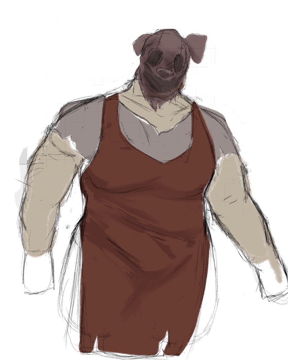 Escape the butch?..  🐷
felt like redesigning an old male oc into a woman just cuz