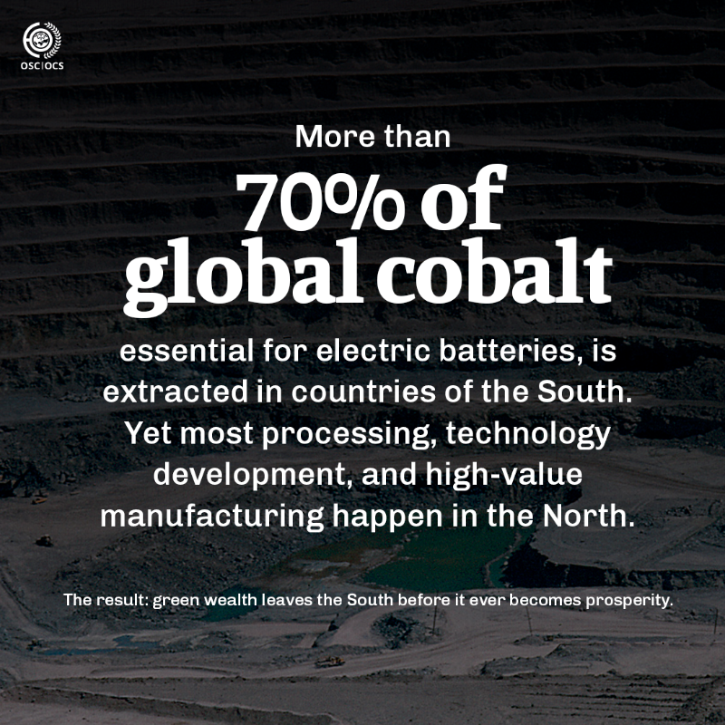 OSC_OCS's tweet photo. 🟢True sustainability demands a simple truth:

A green world cannot be built on extractive models that leave entire nations outside its prosperity.

➡️The question is no longer “Green for whom?”
➡️but “Green with whom — and on whose terms?”