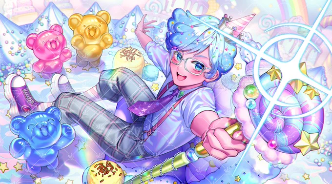 𝔽𝕚𝕟𝕟𝔽𝕒𝕚𝕣𝕪𝔽𝕝𝕠𝕤𝕤 () I have produced him Vtuber model art and the starting soon screen! Thank you for the commission #VGenComm