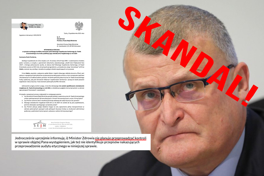placzekgrzegorz's tweet image. ❌ To już jest jazda po bandzie! Miesiąc temu - działając na podstawie ustawy o wykonywaniu mandatu posła i senatora - w związku z ujawnieniem dokumentu „Health Care Professional Fees 2024”, z którego jasno wynika, że obecny Szef Głównego Inspektoratu Sanitarnego, dr Paweł…