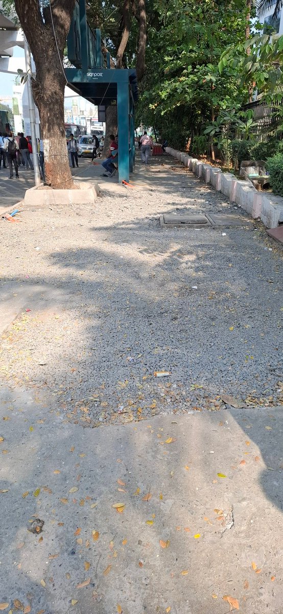 jvidyasagar's tweet image. @MMRDAOfficial when are you planning to complete the footpath works behind BKC police station bus stop at BKC. Because of this lights in the bus stop is also not working.