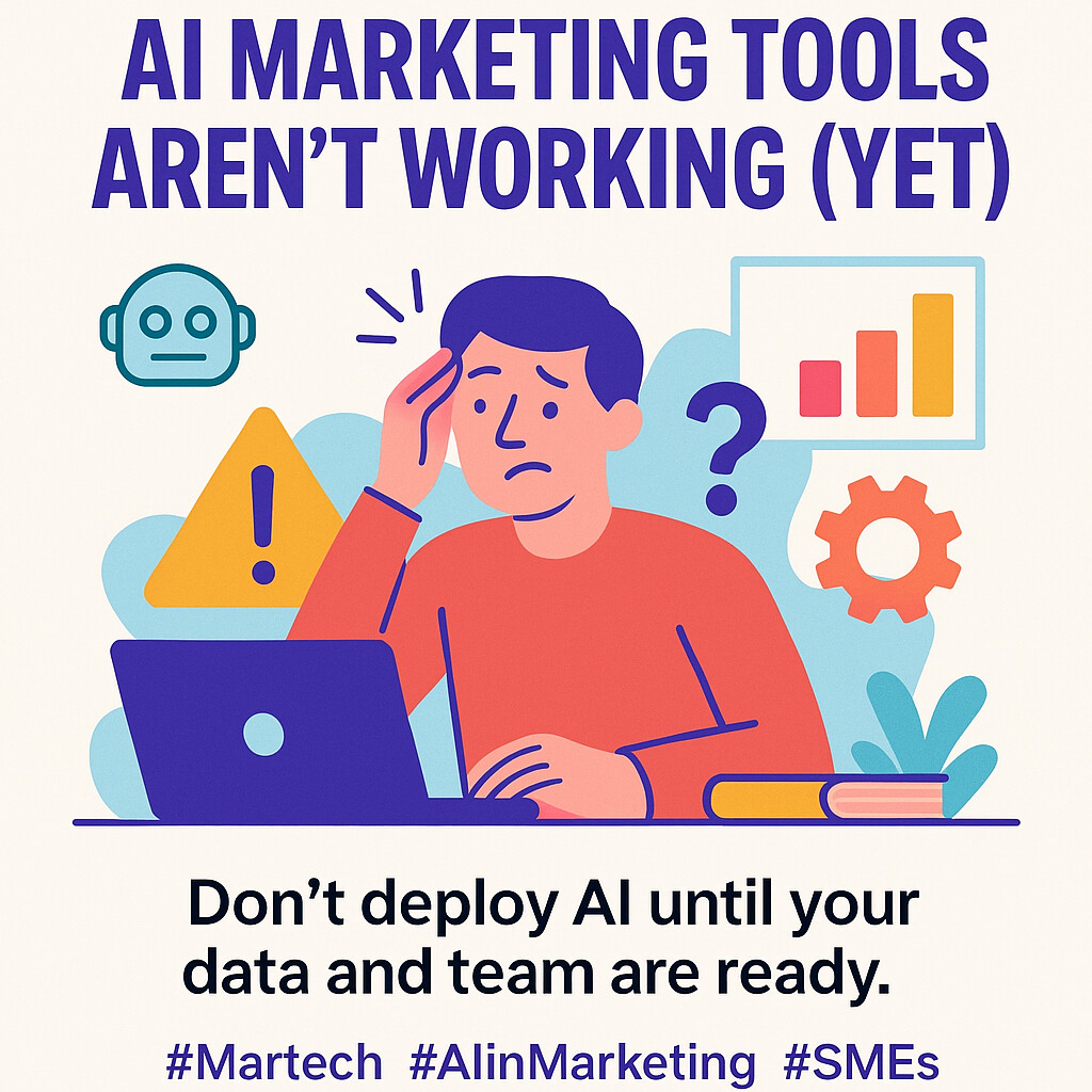 OSDDigital's tweet image. AI tools aren’t the blocker—execution is.
SMEs have the tech but lack skills, strategy, or integration to make it work.
Start small. Prep your data. Train your team.
#AItools #Martech #SMEstrategy