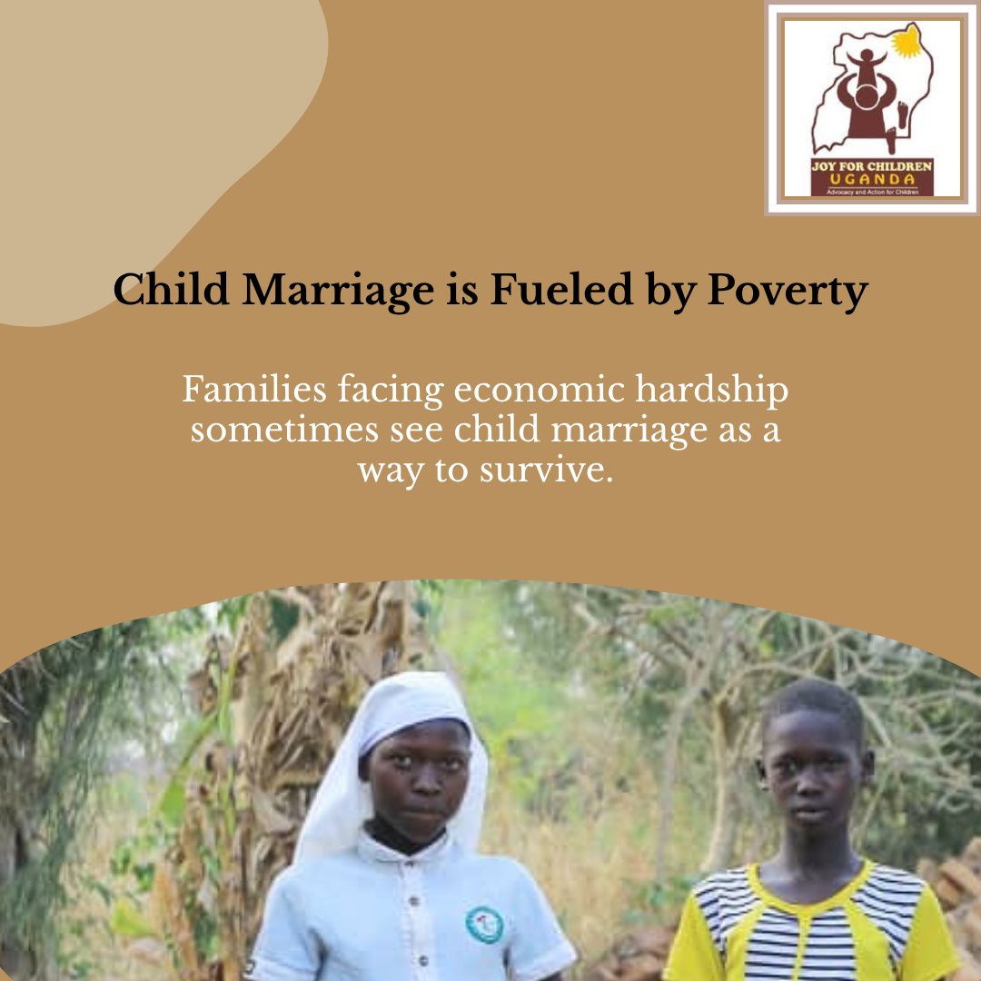JOYFORCHILDREN's tweet image. Child marriage in Uganda isn’t tradition — it’s poverty. Girls lose school, families lose futures, communities lose hope. End the cycle. Invest in education &amp;amp; opportunity. #EndChildMarriage #Uganda #BreakTheCycle @GirlsFirstFund @EqualityNow @GirlsNotBrides