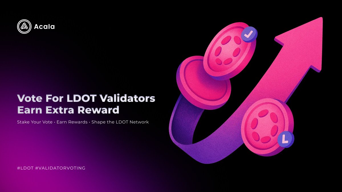 AcalaNetwork's tweet image. With the Polkadot Asset Hub migration now complete and all cross-chain functions verified, LDOT Mint &amp;amp; Redeem are officially back online!

Even better — the November LDOT Validators Voting Incentive Program is now live. Simply participate in voting and earn extra rewards. 

Cast…