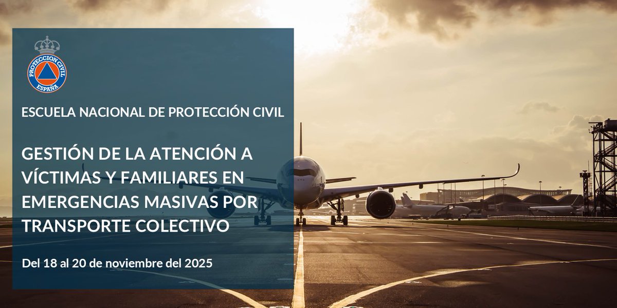 proteccioncivil's tweet photo. 🗓️La próxima semana en la Escuela Nacional de @proteccioncivil @interiorgob #ENPC

🔸Curso de gestión de la atención a víctimas y familiares en situaciones de emergencia masiva por accidente en medios de transporte colectivo ✈️🚉 https://t.co/BEEkGQn5us