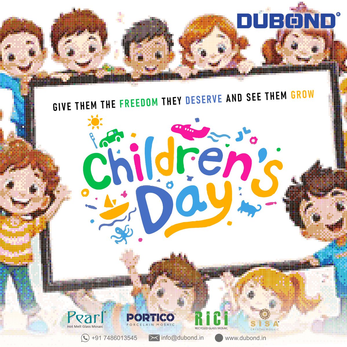 dubondindia's tweet image. 🌈 Happy Children’s Day! 🌟
Celebrating the joy and creativity of every child.
At Dubond, we create spaces that inspire young minds to dream &amp;amp; grow. 💛✨
Connect with us:
📞 +91 7486013545
📧 info@dubond.in
#ChildrensDay #Dubond #DesignForKids #CreativeSpaces #DesignWithDubond