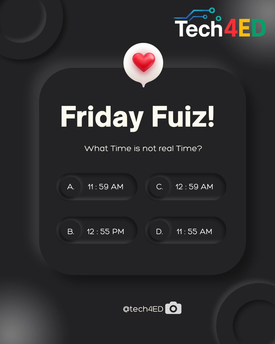 tech_fourED's tweet photo. Let's have some Friday fun!!!! #fridayfeeling #fridayfun #fridayriddle #Tech4ED #Empowerment #Vision2030Unstoppable https://t.co/H9sgn0UUEp